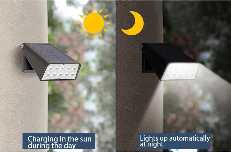 Solar Wall Lights 10LEDs Wireless Waterproof Outdoor Solar LED Light