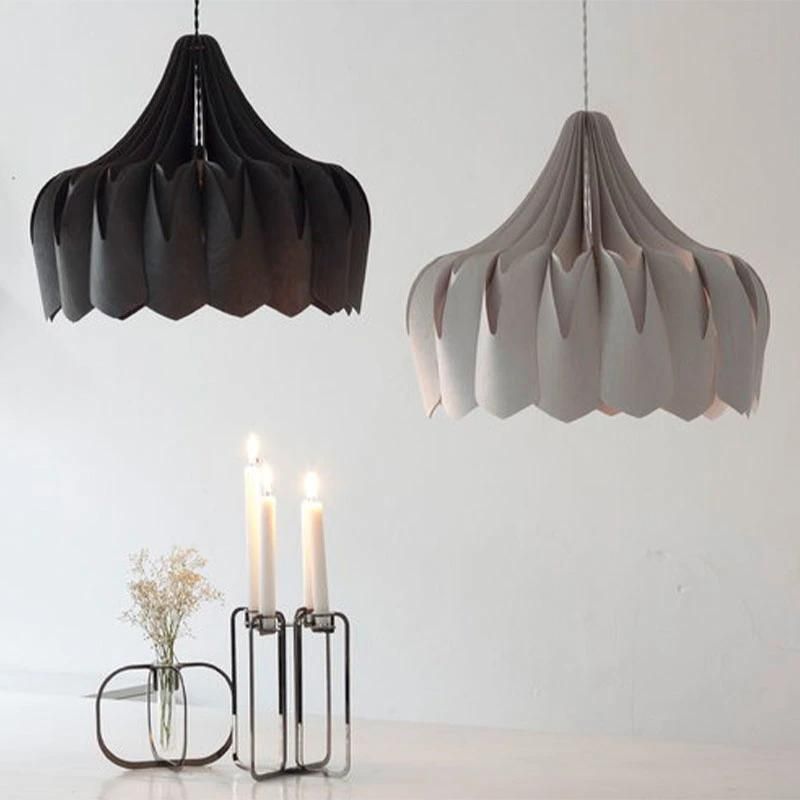 2022 Simple Foldable Large Home Decoration White Origami Paper Lamp Shade Pendant Light