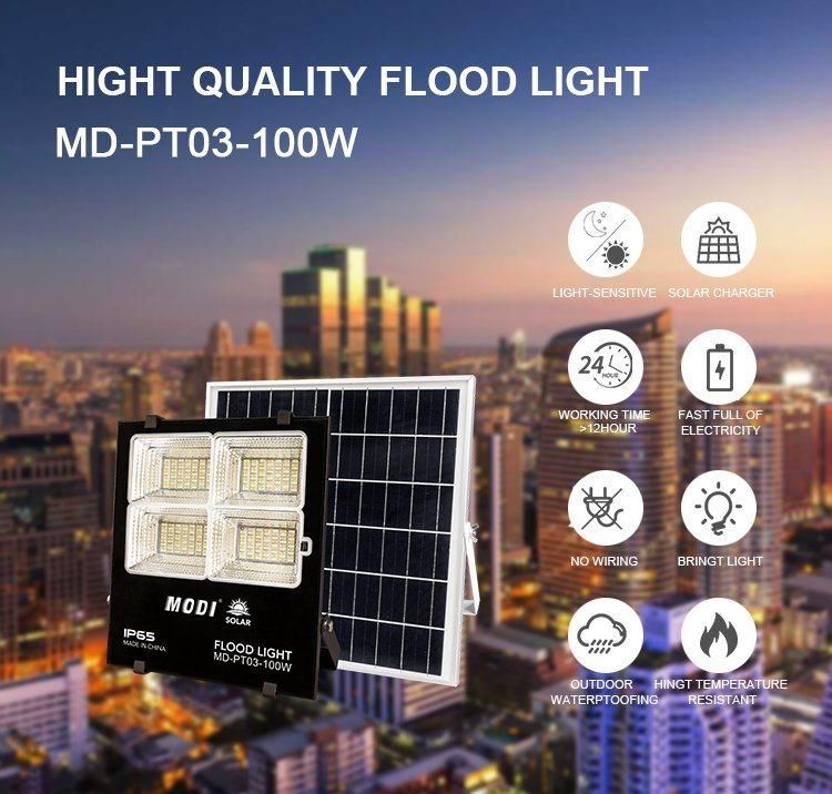 Bspro High Power Aluminum 100watts LED Outdoor Water Proof Lighting LED Solar Flood Light