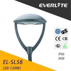 Everlite Manufacturer Price 30W~120W LED Post Top Circular Light with 5 Years Warranty