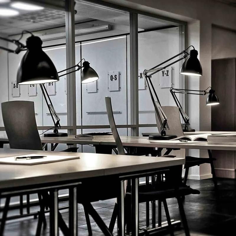 2022 Wholesale Industrial Style Study Desk Lamp Round Folding Wrought Iron Table Lamp