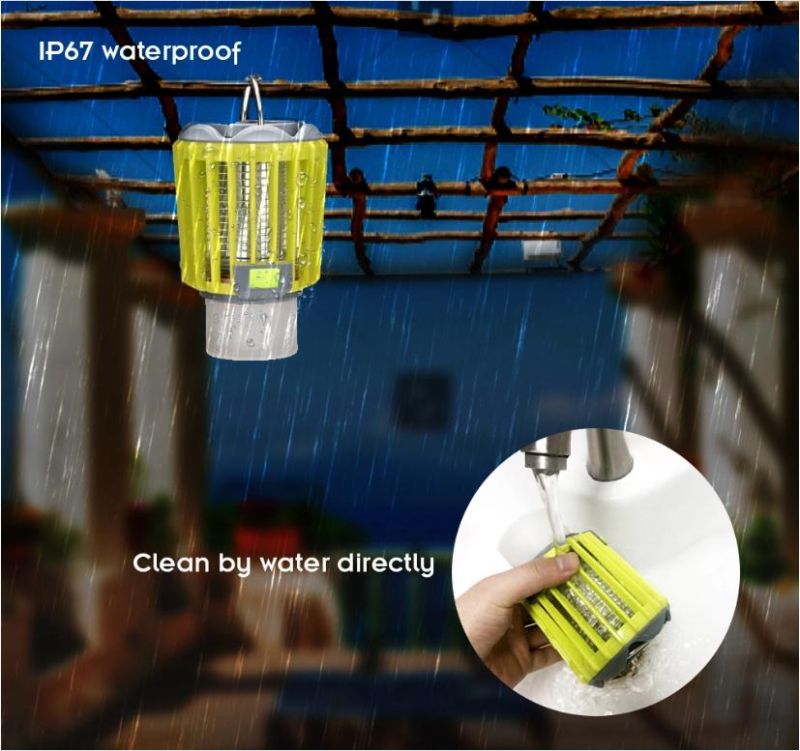 IP67 Waterproof USB Rechargeable Mosquito Repellent Lamp Killer Light