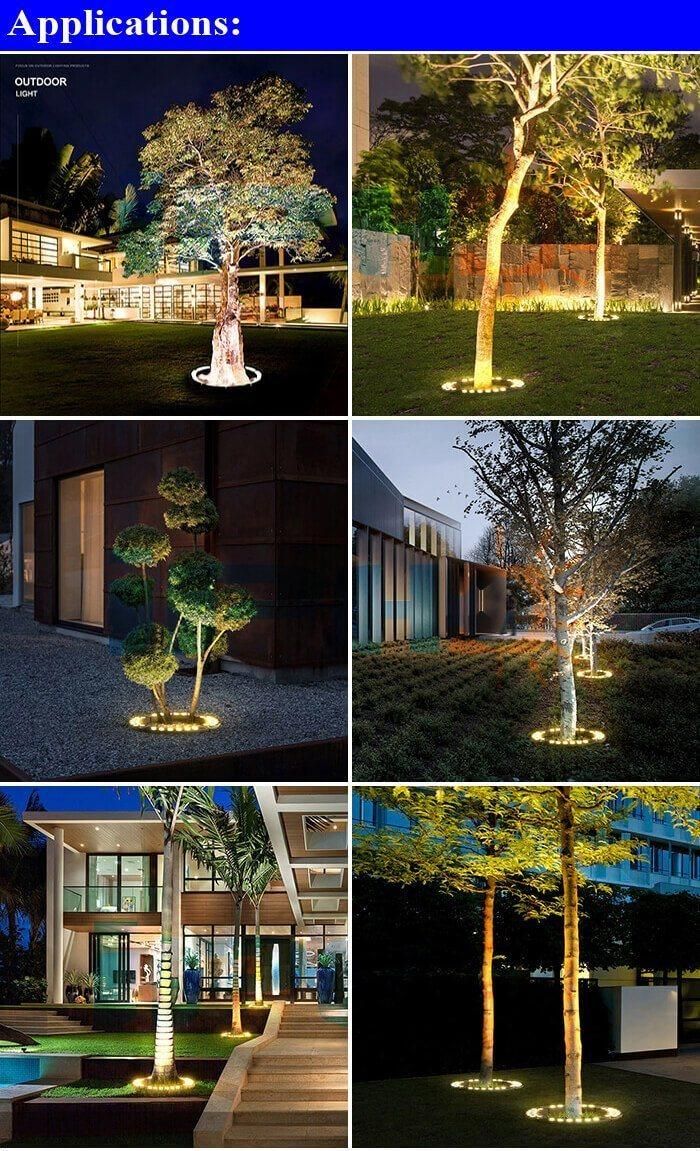 Heavy Duty 72W IP65 Waterproof Multi-Color RGB Outdoor Landscape Pillar Surround Palm Trunk Lamp Hug Coconut LED Tree Spot Flood up Wrap Ring Lights