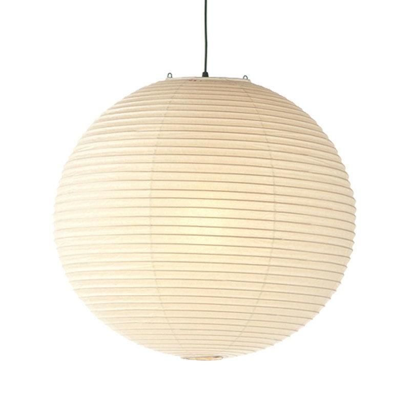 2022 White Round Lamp Shades Paper Bamboo Style Ribbed Lampshade Party Decoration Lamp Ball Floor Lamp