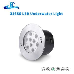 27W IP68 316ss DC12V High Power Recessed LED Underwater Light