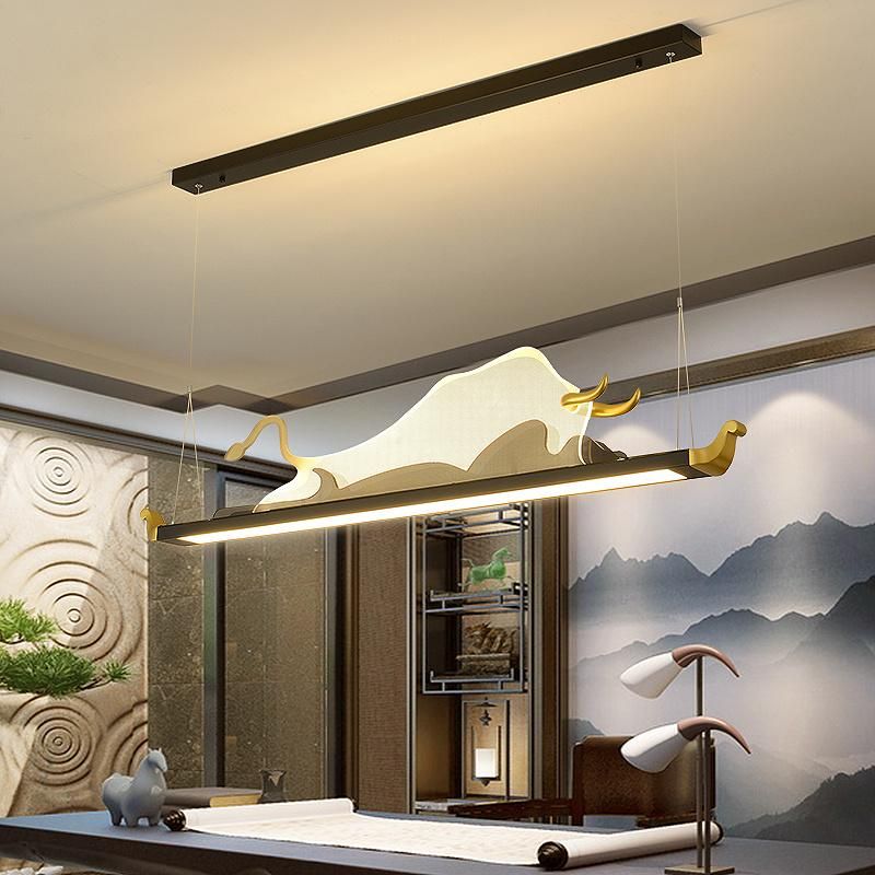 2022 Hot Fancy Copper Bull Shape Modern Hotel Decoration Crystal Pendant Light