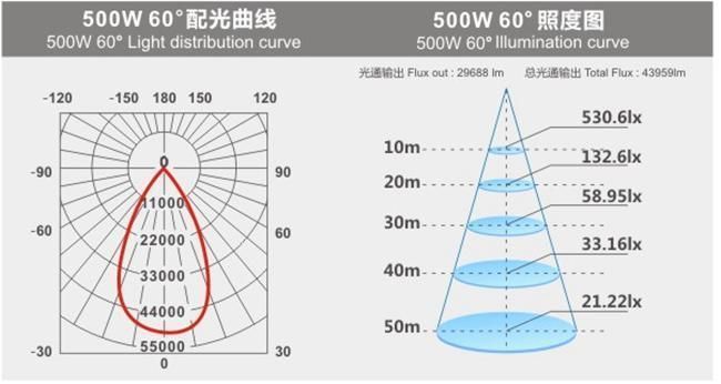 2021 New Design IP66 20kv SPD 1000W LED Outdoor Sports Lighting