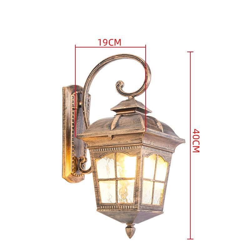 European Style Outdoor Wall Lamp Waterproof Aisle Garden Balcony Lamp Villa American Retro Outdoor Gate Lamp (WH-HR-49)