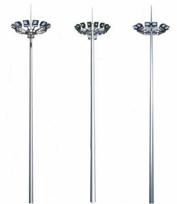 Hepu 20m/25m/30m/35m/40m Hot-DIP Galvanized Steel Conical/Octagonal High Mast Light/Lighting LED Stadium Flood Light High Mast Light Pole