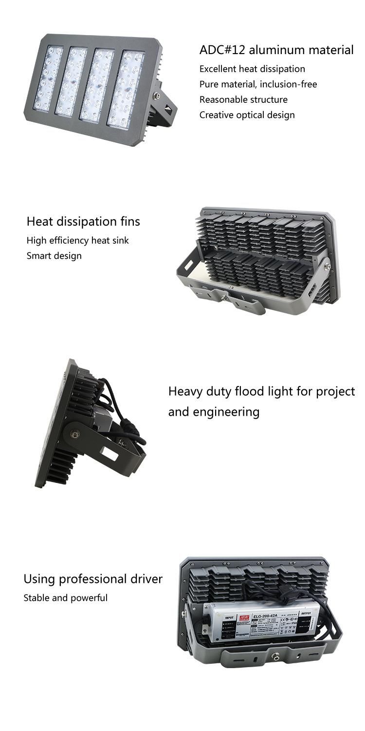 High Power IP65 Aluminum Module 200W LED Tunnel Light