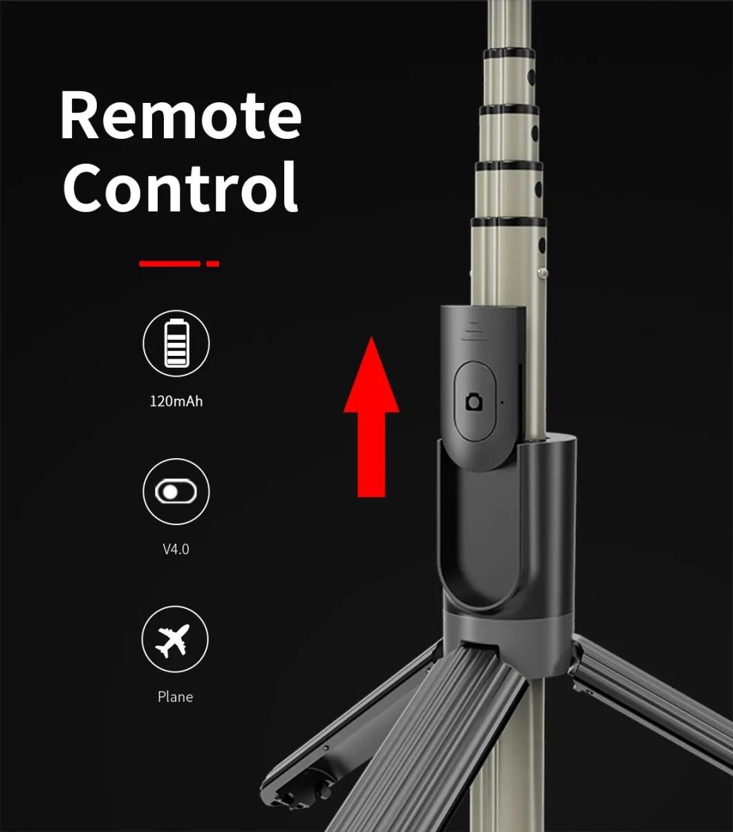 2020 New L07 3 in 1 Selfie Ring Light Wireless Bluetooth Remote Shutter Tripod Handheld Stick LED Ring Light for Live Stream