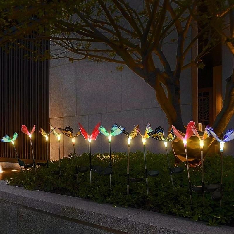 Outdoor LED Solar Butterfly Lamp Waterproof Garden Landscape Lawn Light