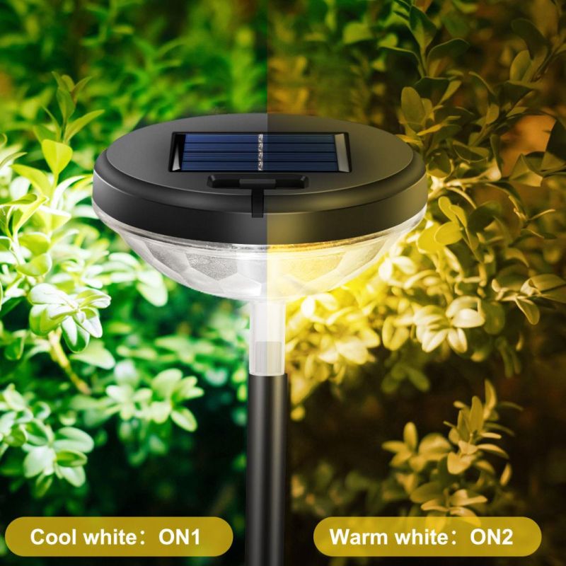 2022 New LED Solar Garden Light IP67 Outdoor Super Bright Warm White Garden Solar Light for Walkway Yard Backyard Lawn Landscape Decorative