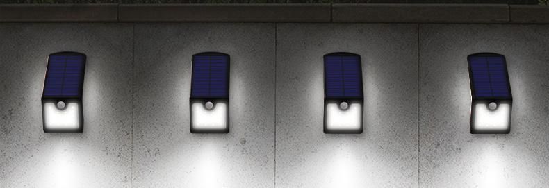 IP65 LED Solar Wall Light with PIR Sensor for Garden