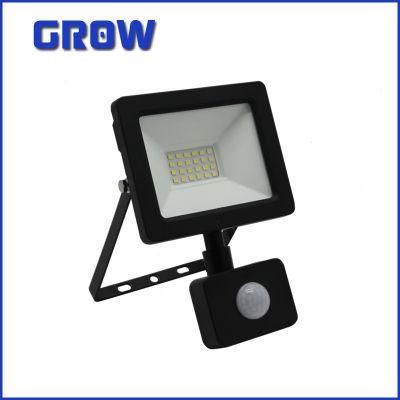 LED Smart Light PIR Sensor 20W Outdoor LED Floodlight Waterproof IP44 for Garden and Industrial Lighting with ERP CE RoHS Approval