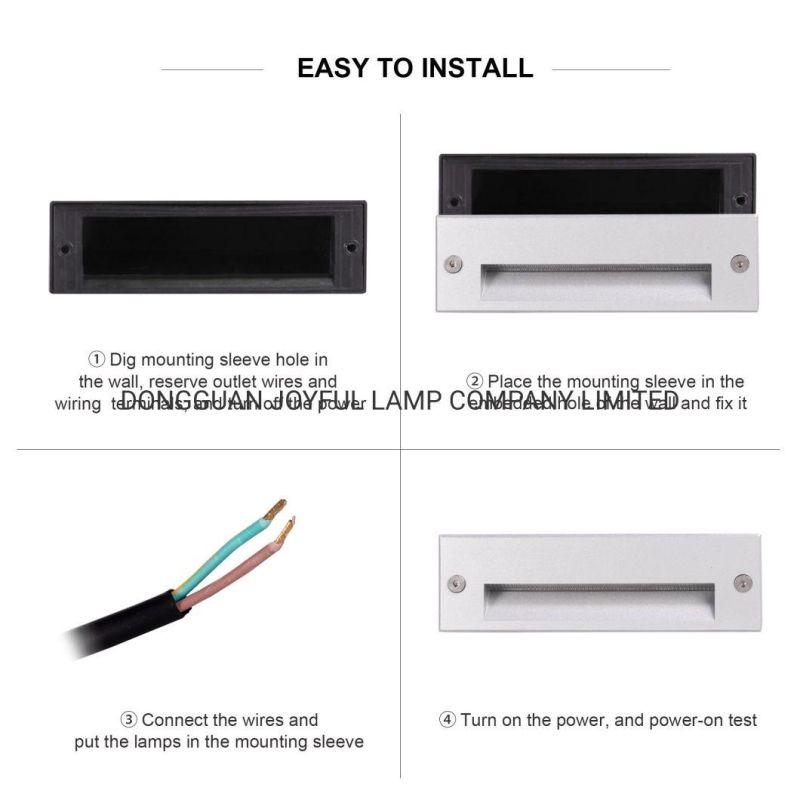 LED Linear Recessed Wall Light IP65 3W LED Park Lights