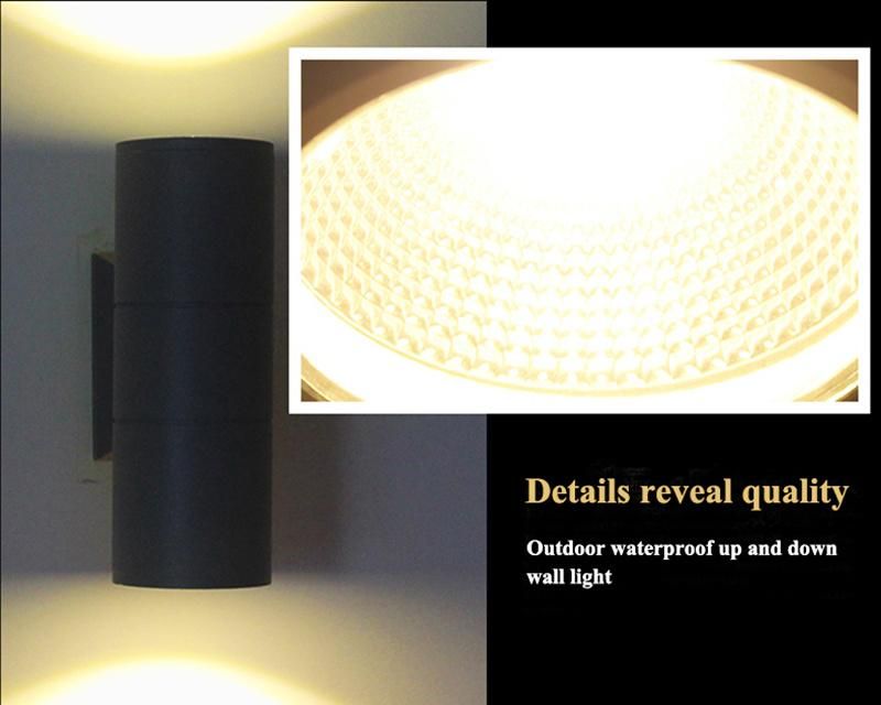 Round Outdoor Surface Lamp up and Down 20W 30W 50W 60W 80W Lighting Decorative LED Wall Light