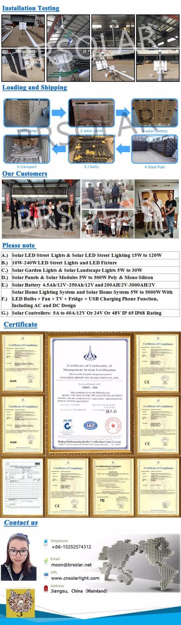 High Efficient 60W Solar Street Light with Lithium Battery