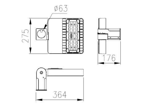 LED Parking Area Lamp Floodlight 30W Street Light Parking Lot Shoebox