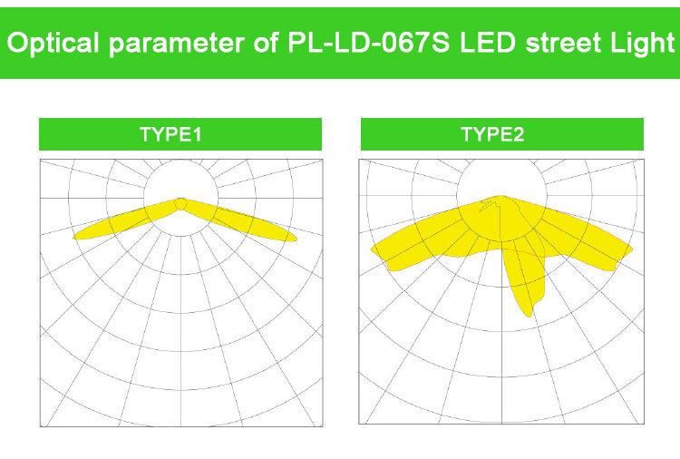 120W Outdoor IP66 Ik10 TUV Meanwell Driver LED Street Light