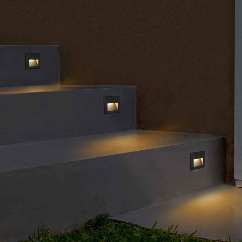 Retro Recessed LED Stair Light 85-265V 3W LED Wall Sconce Lighting in Step Lamp (WH-HR-16)