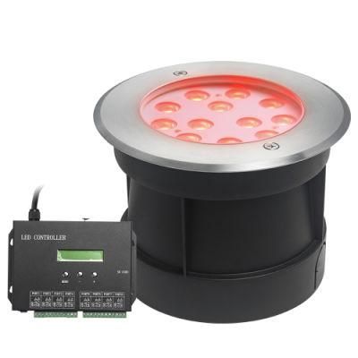 Standard DMX512 Agreements Design 12W High Voltage Structure Waterproof RGB LED Ground Lights