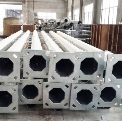 Medium Voltage Electricity S355 Galvanized Steel Electrical Pole