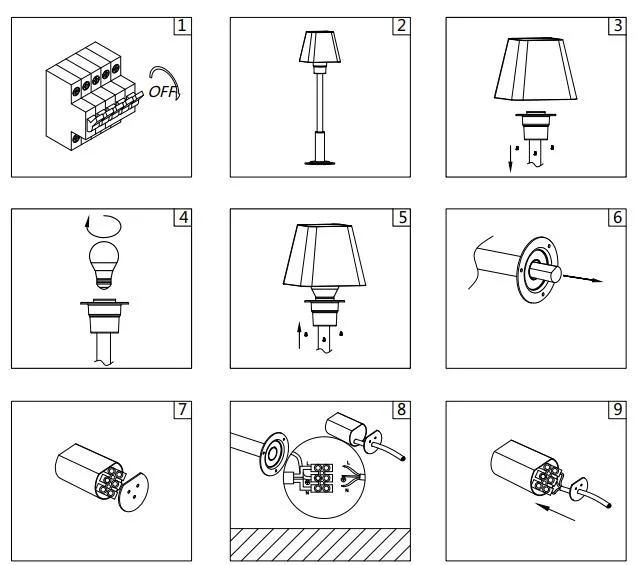Garden Post Garden Light Pole LED E27 LED Outdoor Light Park Garden Lamp