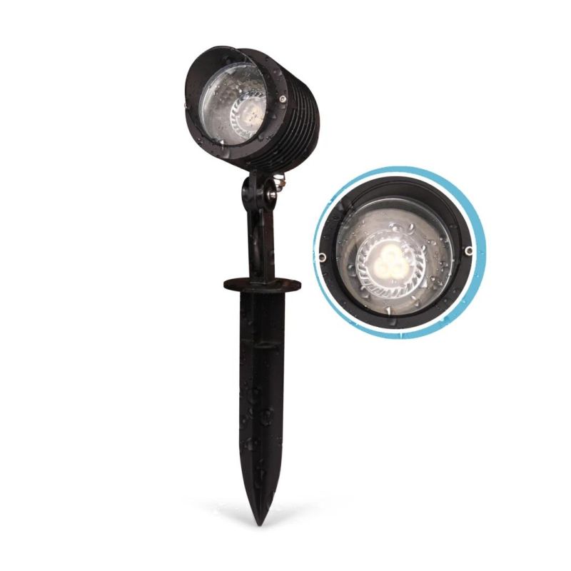 Matt Black Color IP65 COB LED Garden Spike Light for Outdoor LED Garden Light