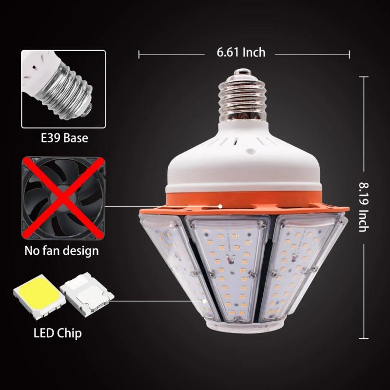 140lm/W IP65 ETL & Dlc 80W Replace HPS/HID/Mh/CFL LED Garden Light