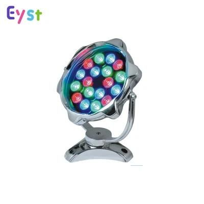 Sunflower Shape Stainless Steel IP68 18W RGB LED Underwater Light