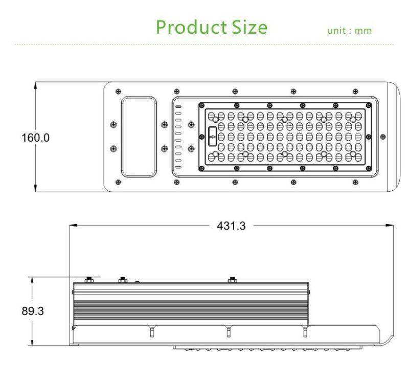 2019 New LED Street Light, LED Street Light Head, 80W LED Road Light