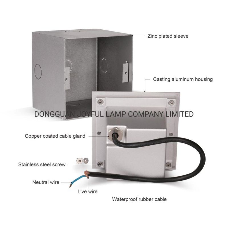 5W COB LED Wall Light Warm Light Recessed Corner Lamp LED Outdoor Light