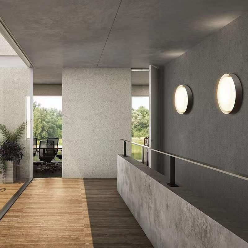 2022 Simple Cross Circular Aisle Background Restaurant Living Room Hotel Decorative LED Wall Lamp
