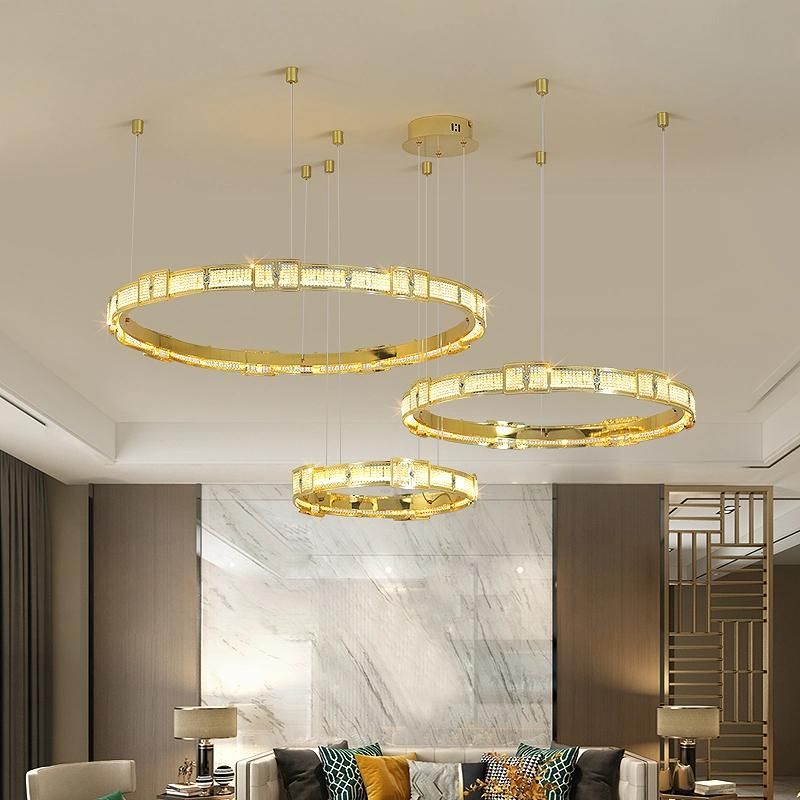 2022 Modern Hanging Bedroom Living Room Decor Circle Rings Ceiling Pendant Lights