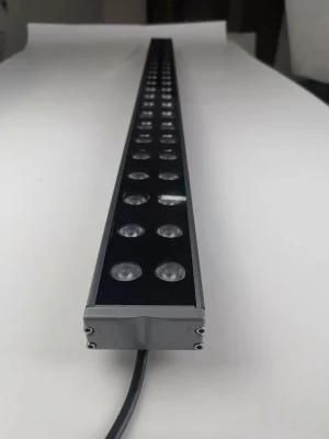 High Power LED Light DMX 512 RGB Warm White LED Wall Washer Light IP67 Outdoor Facade LED Light Bar Wall Washer Light