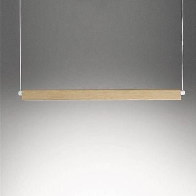 Roof S Commercial Indoor Suspended LED Linear Pendant Light Wooden Hanging Linear Pendant Light