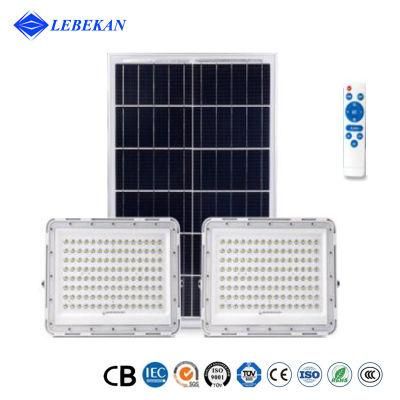 Lebekan IP66 2 in 1 Panels Exterior 100W 200W Ultraliviano Foco LED 300W Panel Solar Reflector