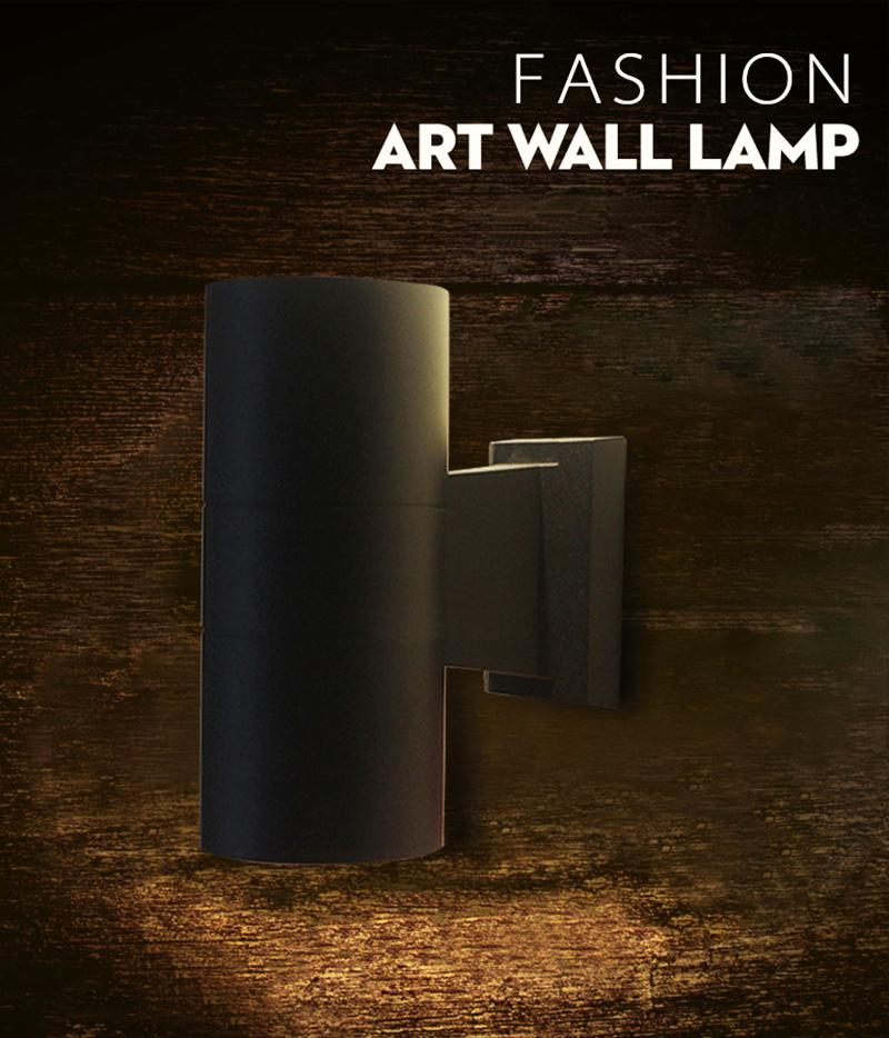 Aluminum Black Grey Shell Industrial Modern Double Head 6W LED Wall Lamp Corner Lights