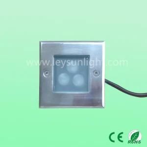 3W Frosted Glass LED Square Ground Light