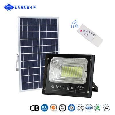 China Distributor Outdoor Reflector Fixtures High Lumen 100W 200W 6500K IP67 LED Solar Street Flood Light