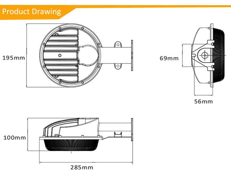 Factor Not Sale Price High Brightness Long Work Time Waterproof IP65 LED Barn Light Garden Light 50W