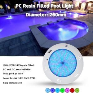 2020 New Design 12V 18W Surface Mounted LED Underwater Swimming Pool Light with CE RoHS IP68 Reports