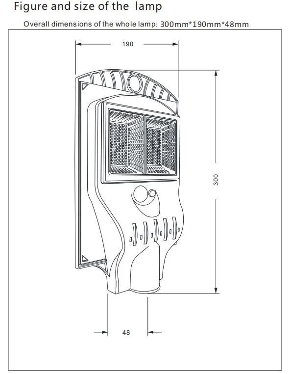 Energy Saving Solar Street Light 60W Outdoor Solar LED Street Lamp