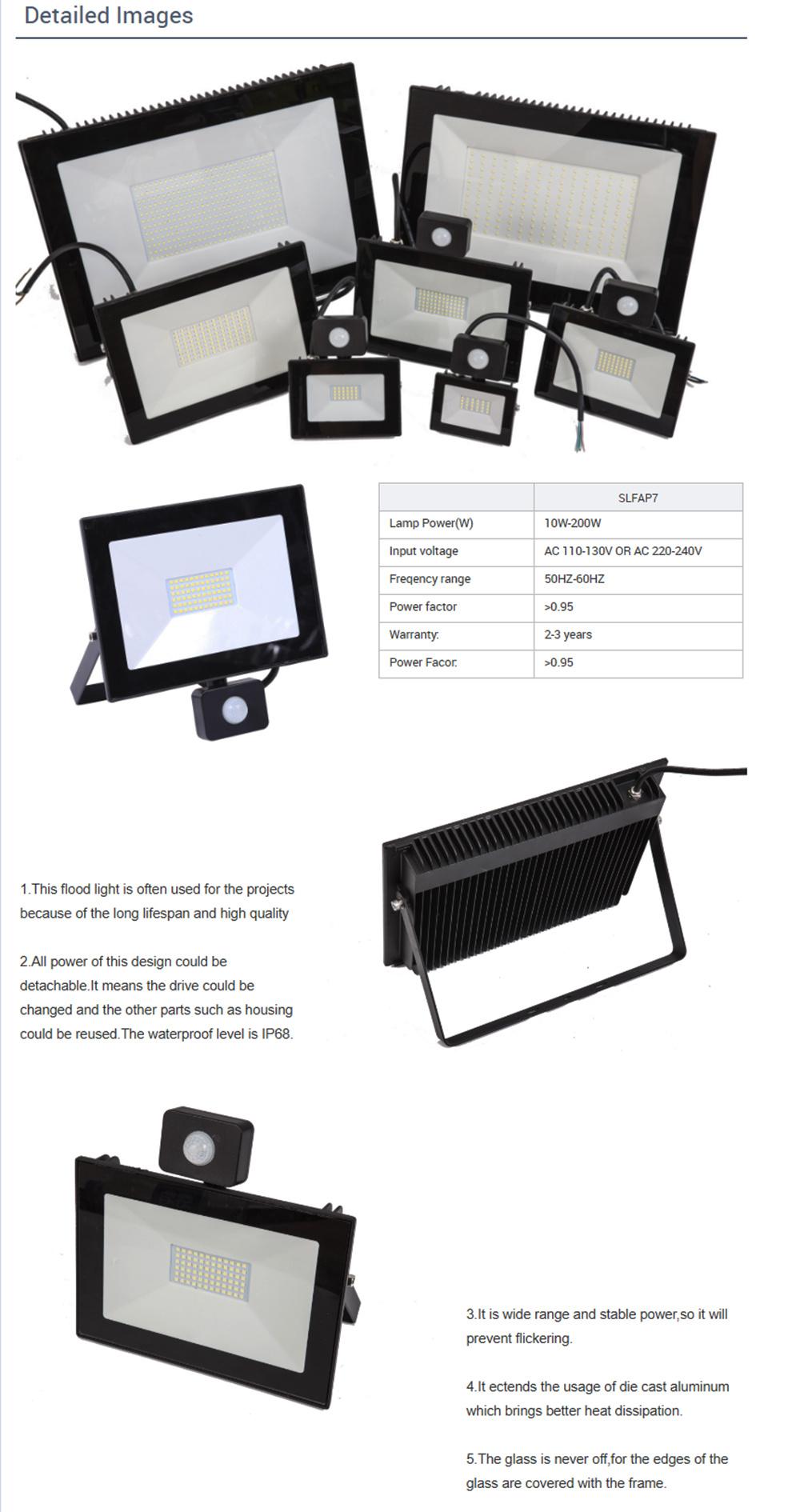 Energy Saving SMD 50W LED Flood Light for Outdoor