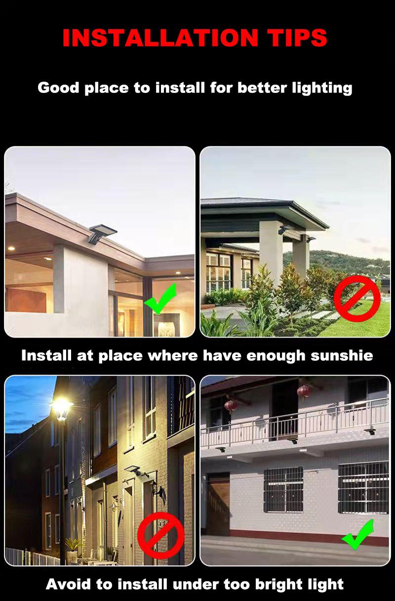 6V 2.5W LED Waterproof PIR Motion Sensor Solar Light UV Resistant