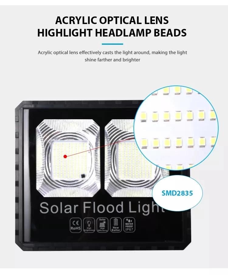 IP67 Floodlight Industrial Waterproof Outdoor Solar Reflector LED Garden Villa Football Yard Solar Flood Light
