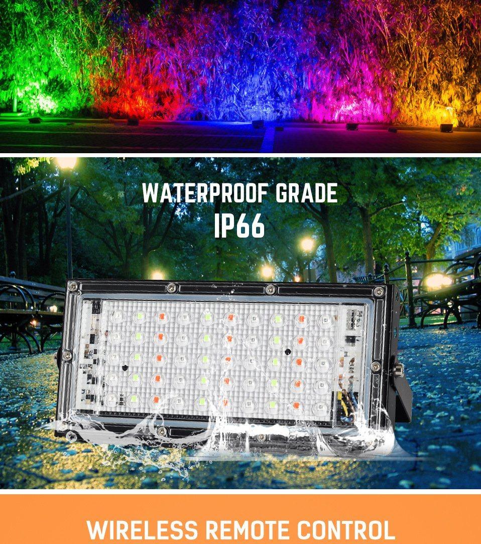 50W LED Flood Light AC 110V 220V 230V 240V Outdoor Floodlight Spotlight Reflector LED 50W, Luz Blanca Lampara Suburbana