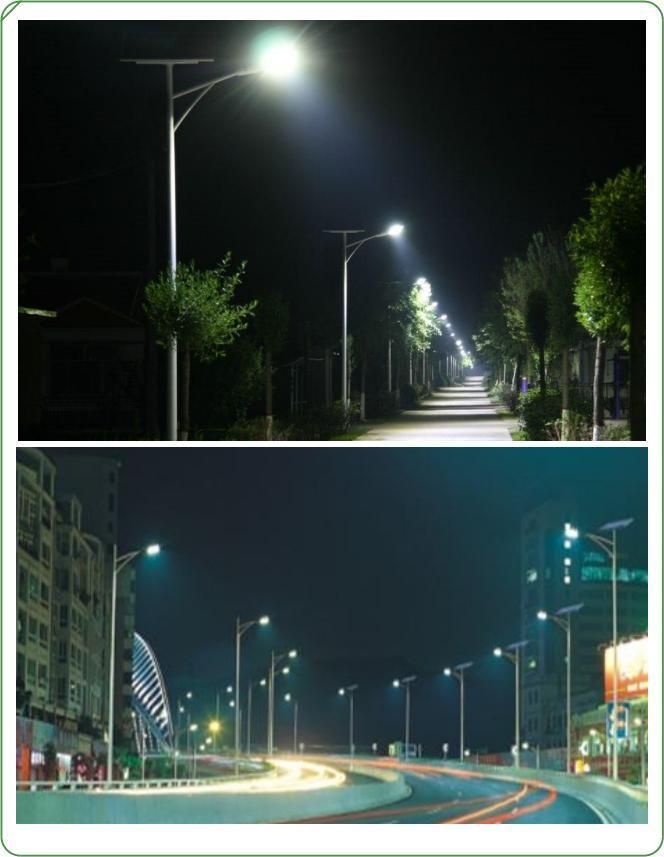Outdoor 30W/40W/50W/60W/80W/100W IP66 Ik09 Split LED Solar Panel Street Lamp for Garden and Park Lighting Full Aluminum LED Lamp Head