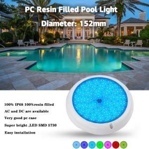 AC12V RGB Mini PC Resin Filled Wall Mounted LED Swimming Pool Light